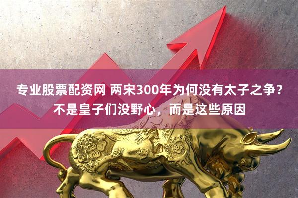 专业股票配资网 两宋300年为何没有太子之争?不是皇子们没野心,而是这些原因